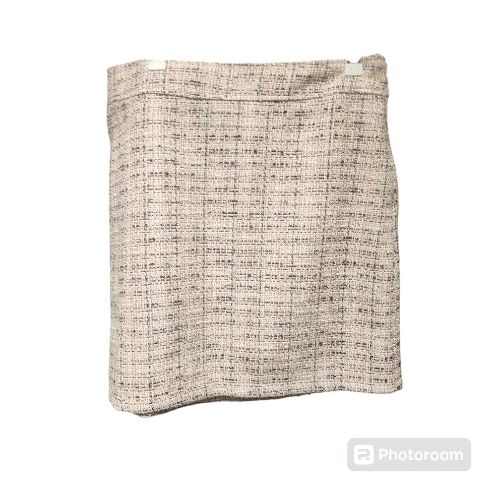 Ann Taylor LOFT Multicolor Side Zip Tweed Mini-Skirt Sz. 6